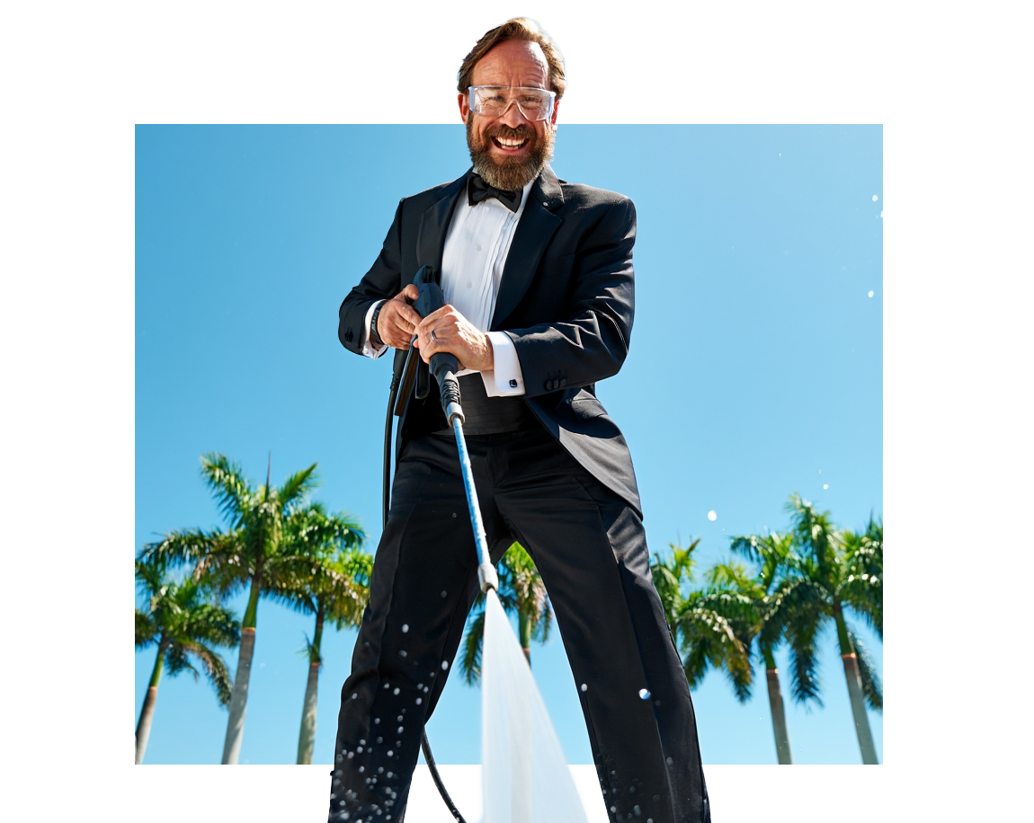 Professionally cleaned house exterior